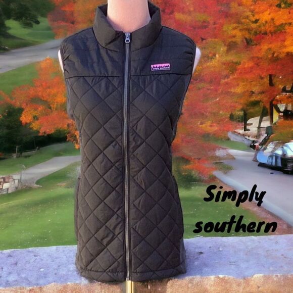 SIMPLY SOUTHERN NWT PUFFER VEST JACKET COAT BLACK MEDIUM SLEEVELESS - Picture 1 of 10